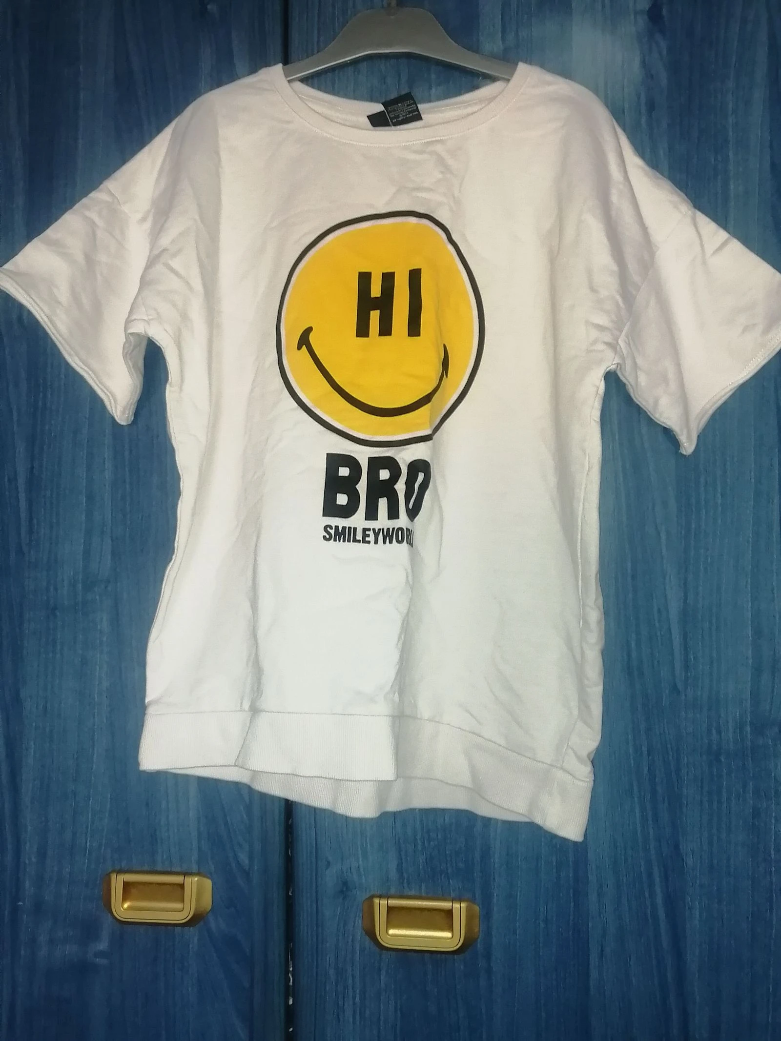 Pull manches courtes smiley world 12 ans fille 